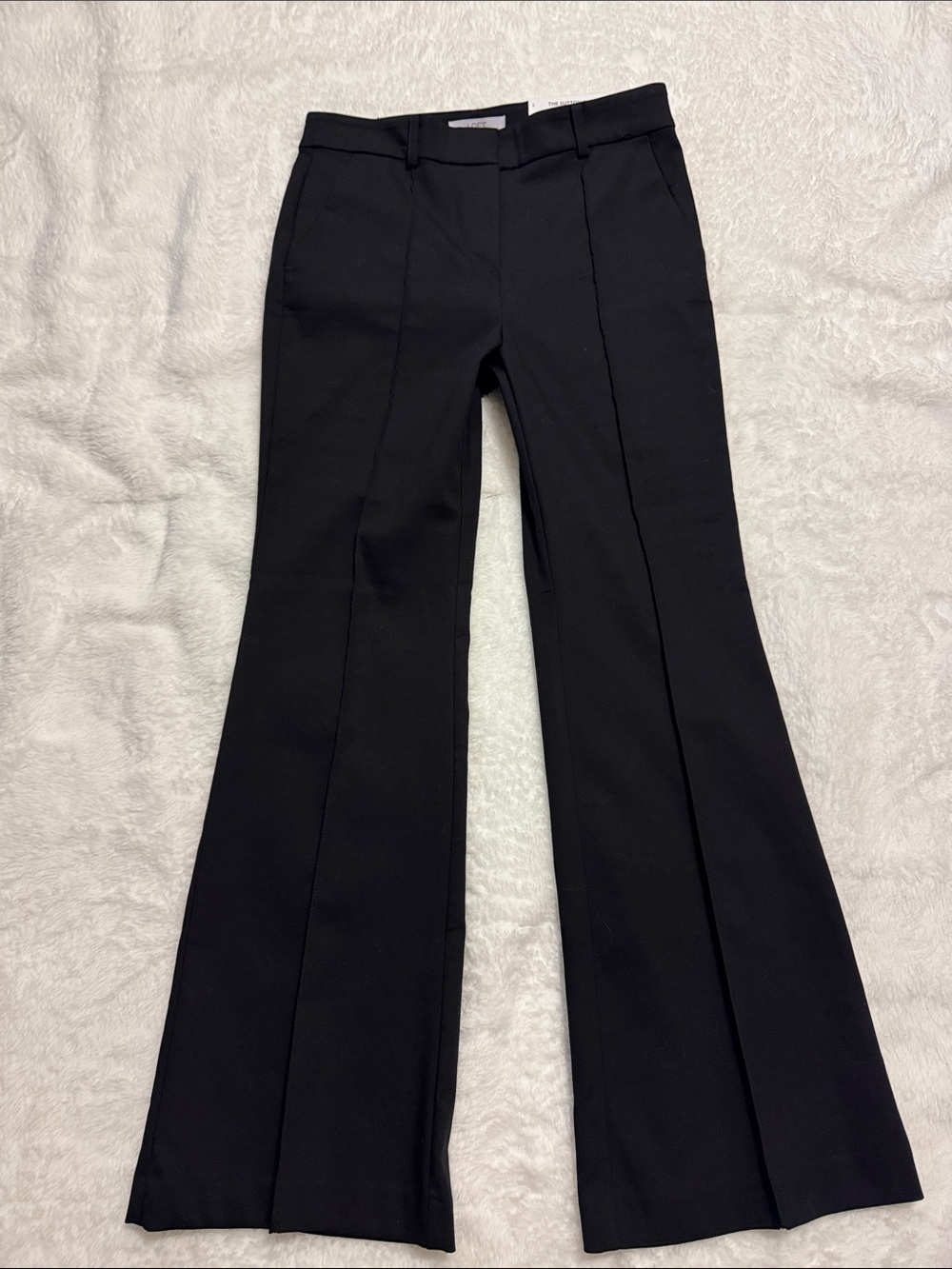 Loft Black Women's Sutton Flare Dress Pants Sz 6 NWT